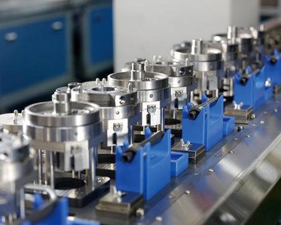 Ligne de production d'assemblage automatique de pièces de corps de pompe